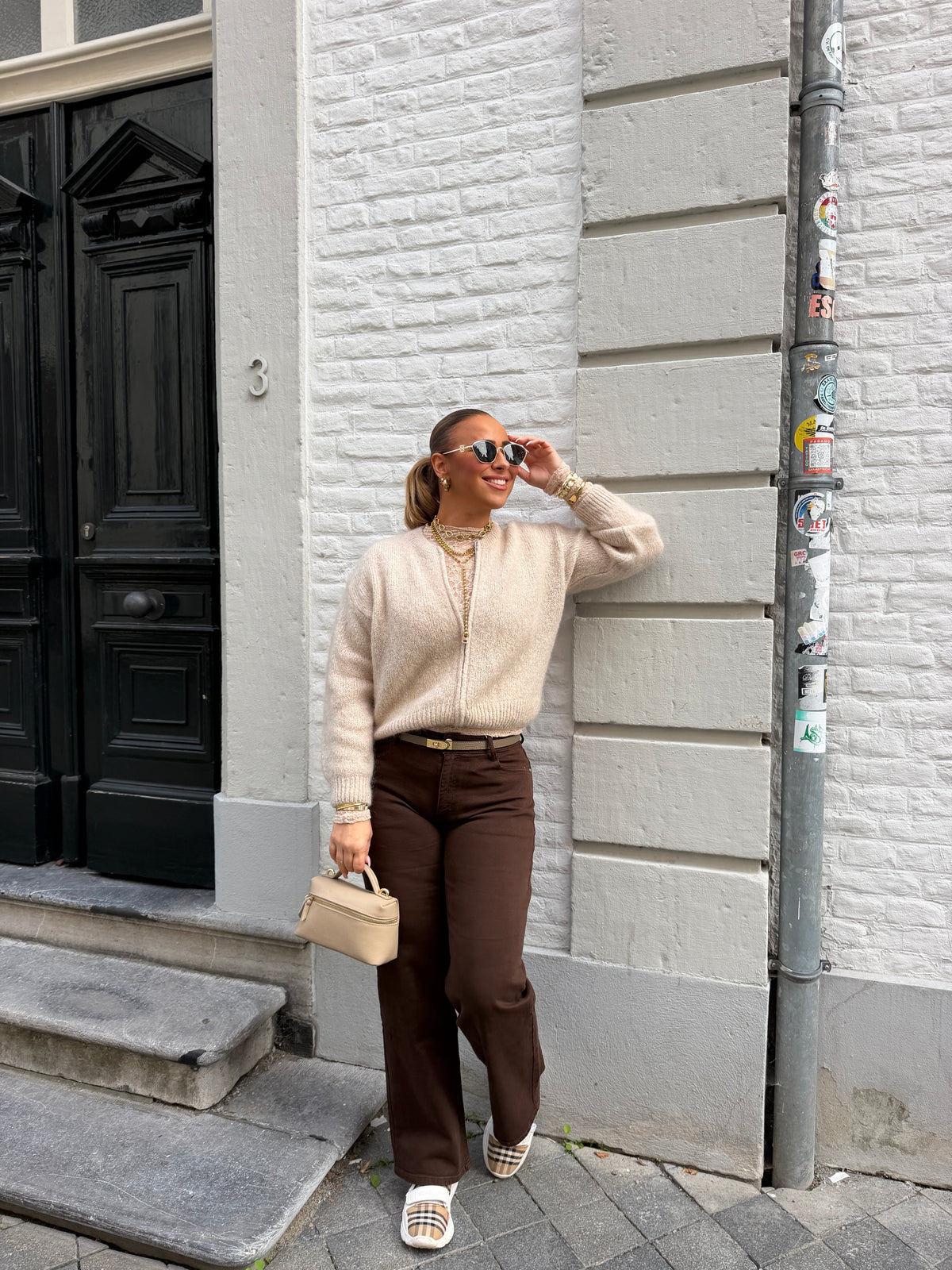 Cozy Way Zipper Beige