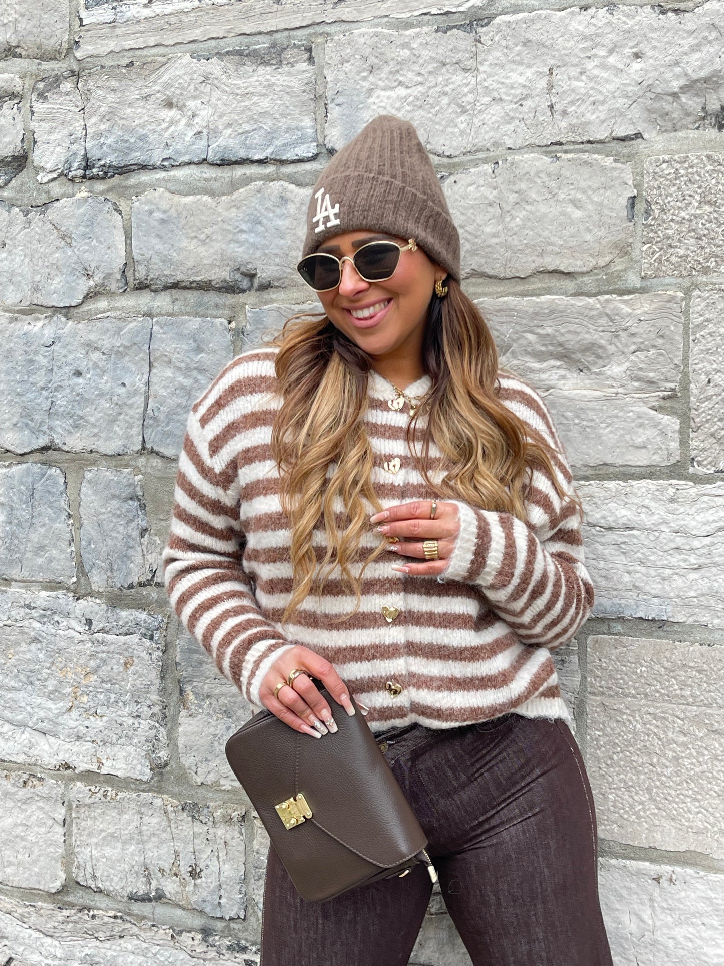 My Heart Stripe Beige - MyBajka