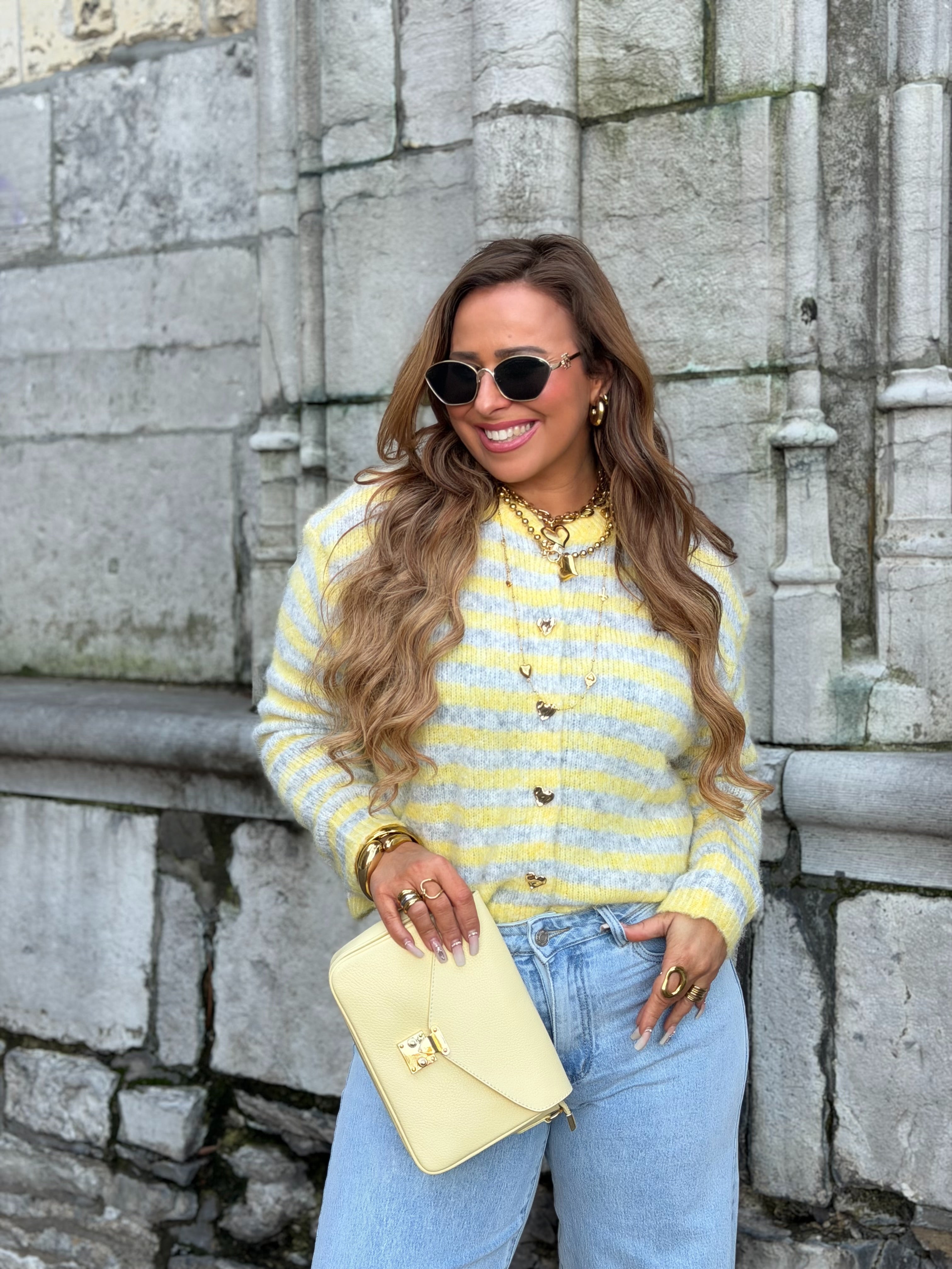 My Heart Stripe Butter Yellow