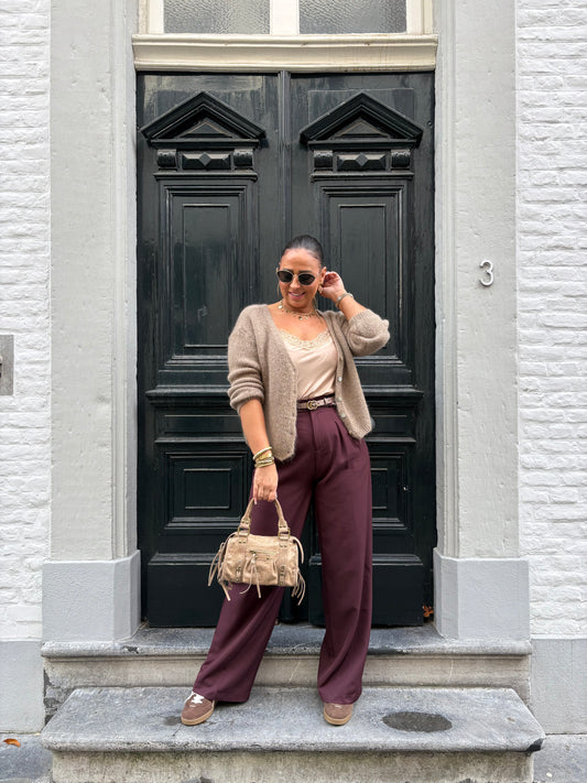 Love The Vibes Cardigan Light Brown