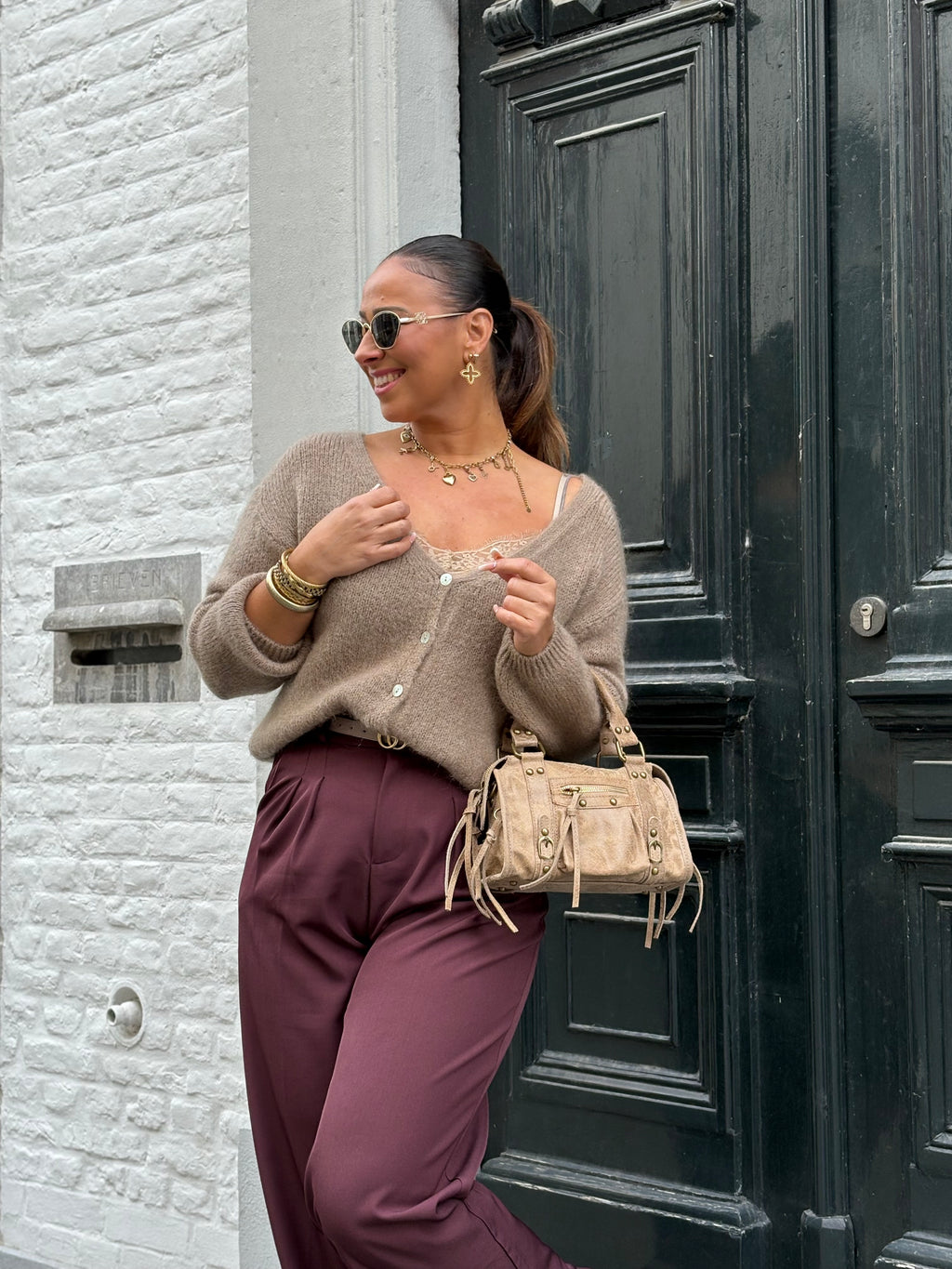 Love The Vibes Cardigan Light Brown