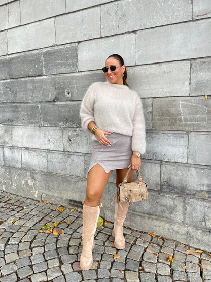 My Precious Fall Skirt Taupe