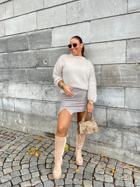 My Precious Fall Skirt Taupe