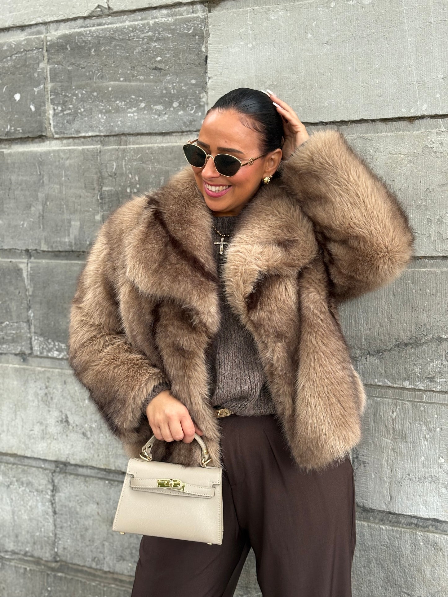 Magical Faux Fur Brown/Taupe