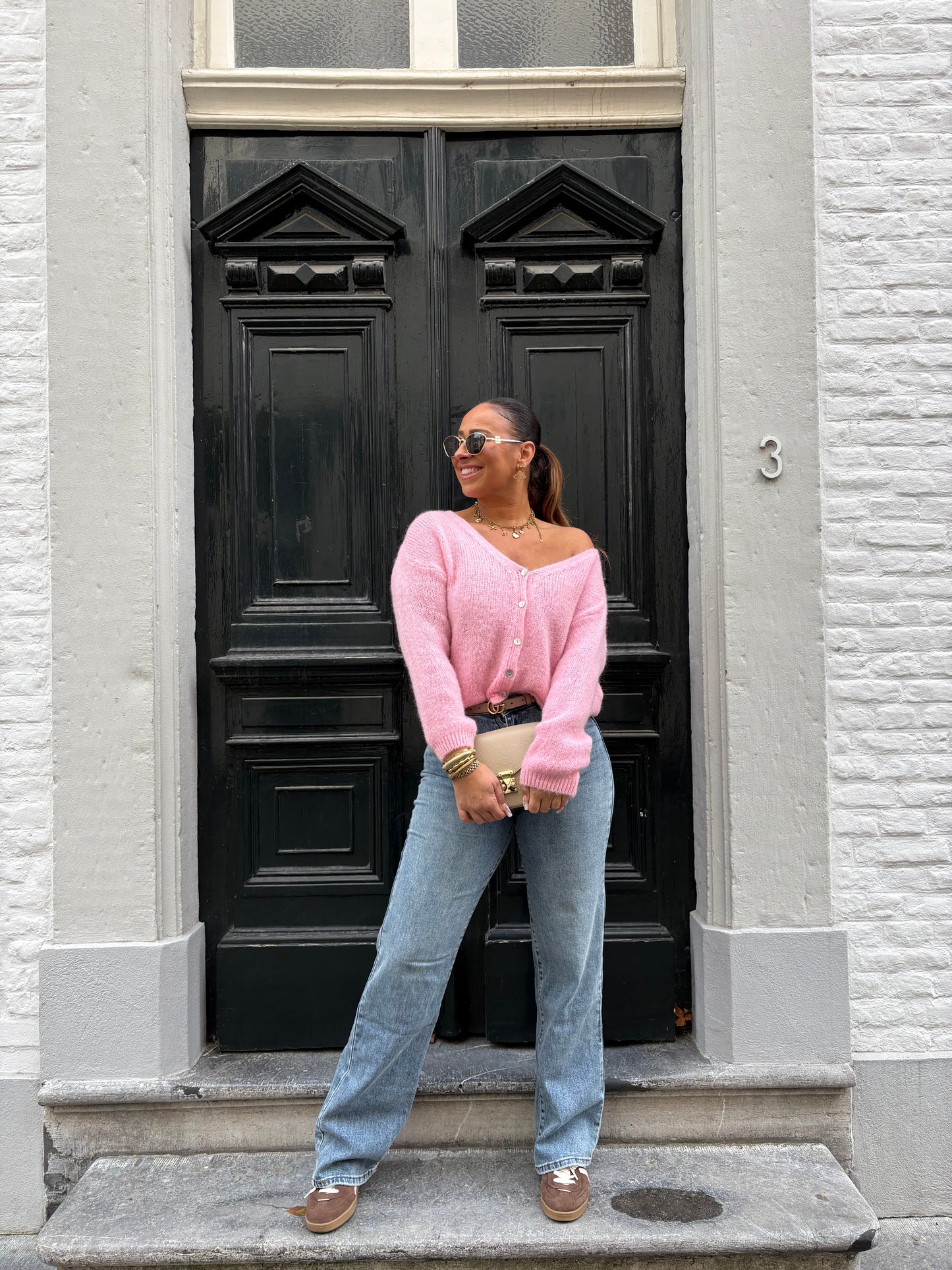 Love The Vibes Cardigan Bubble Pink