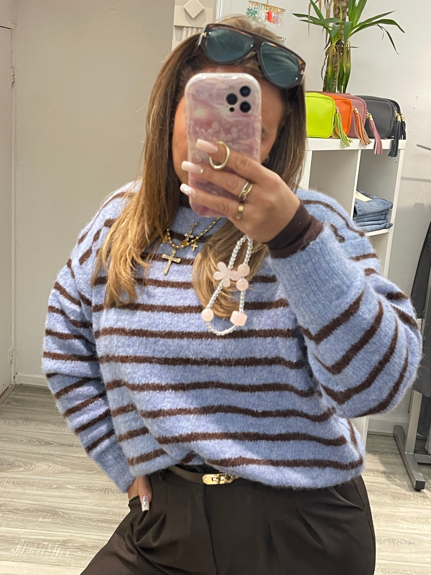 Light Blue Stripe Sweat - MyBajka