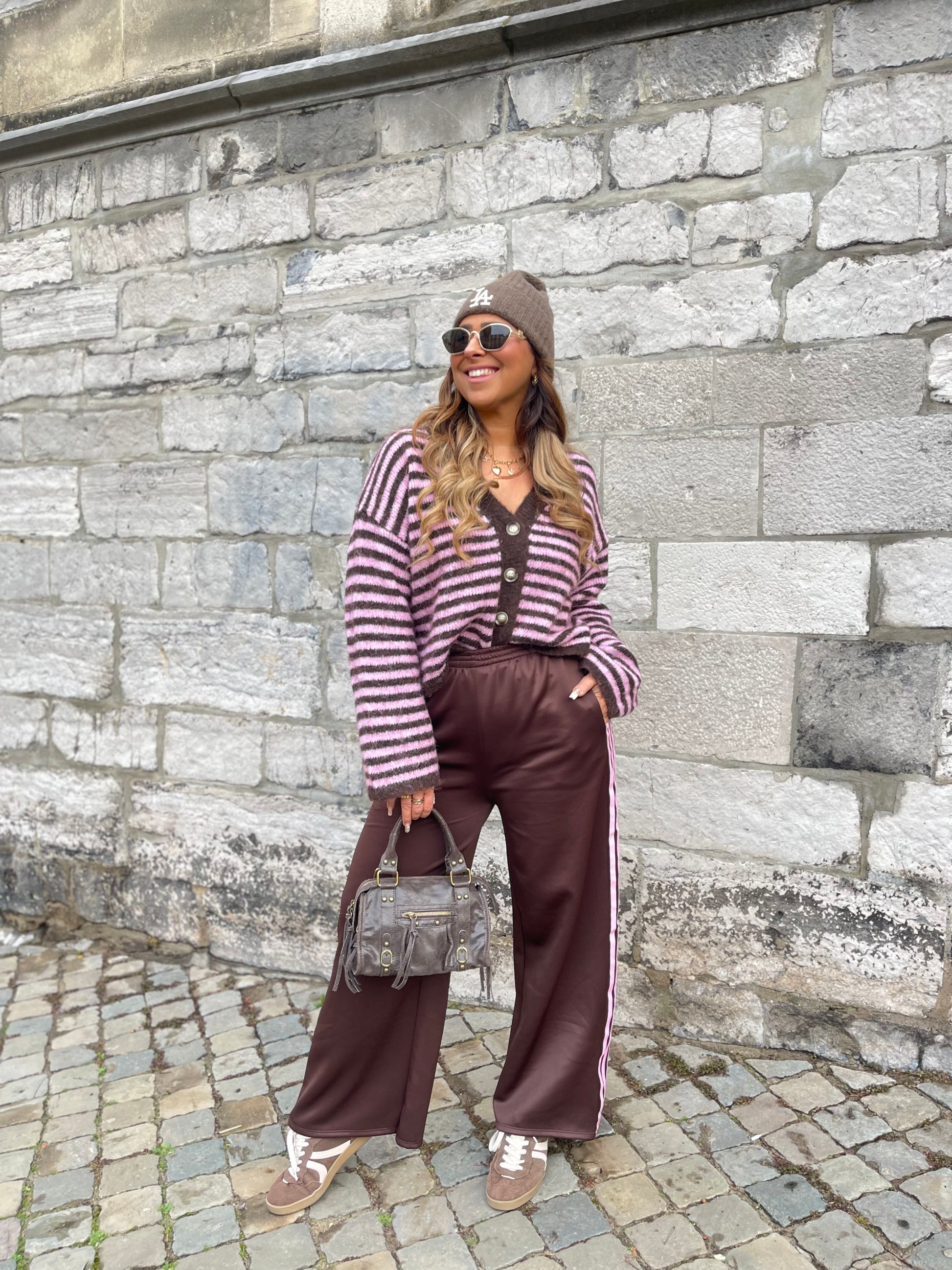 Pink Stripe Cardigan - MyBajka