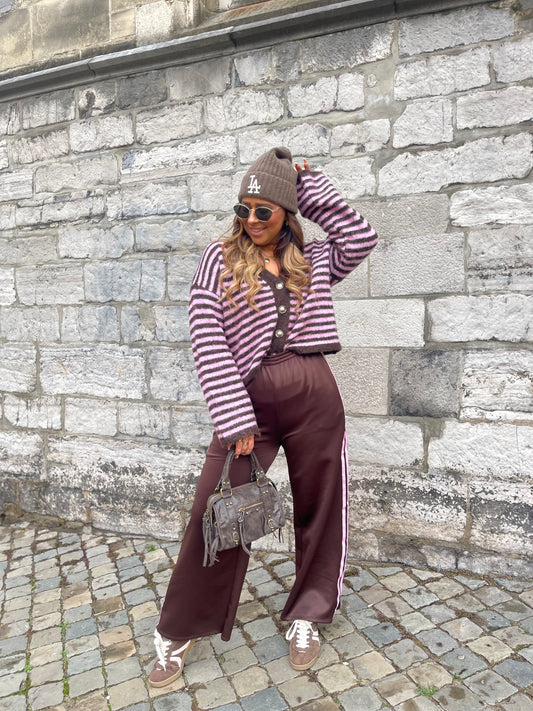 Pink Stripe Cardigan - MyBajka