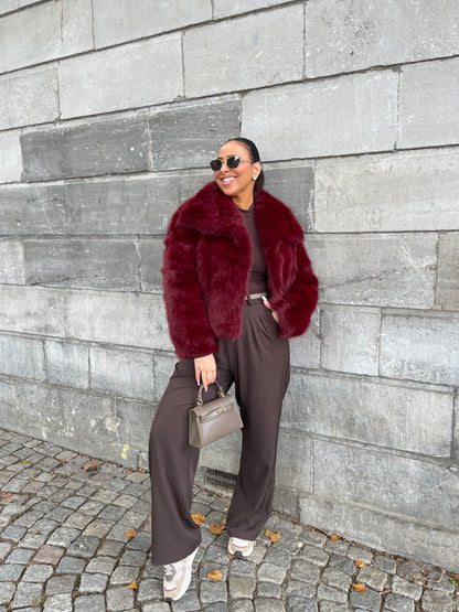 Magical Faux Fur Burgundy