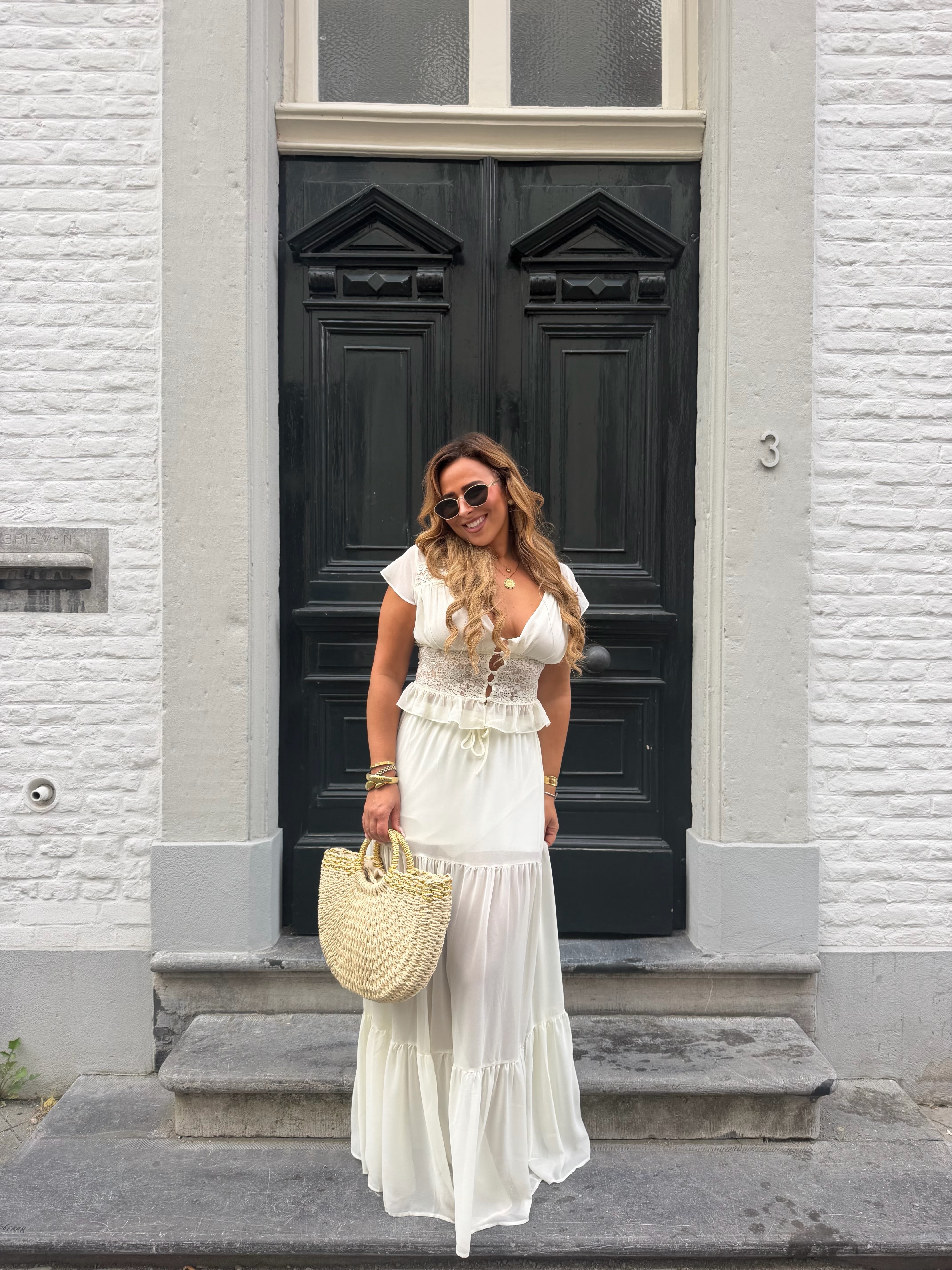 Romance In Florance Top Off- White