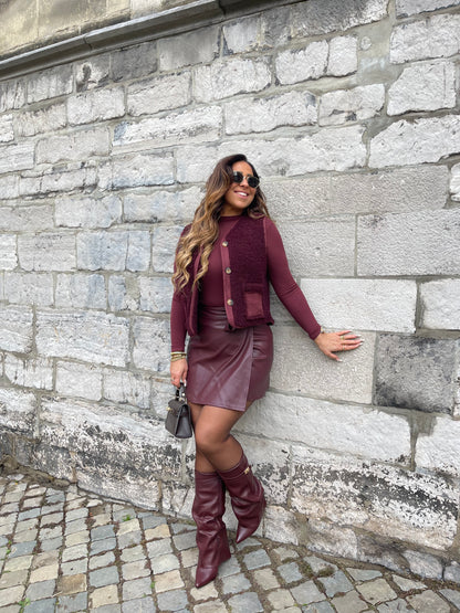 Mood Skirt Burgundy - MyBajka