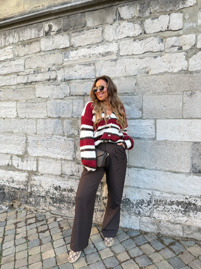 She Is All Around Wine Red