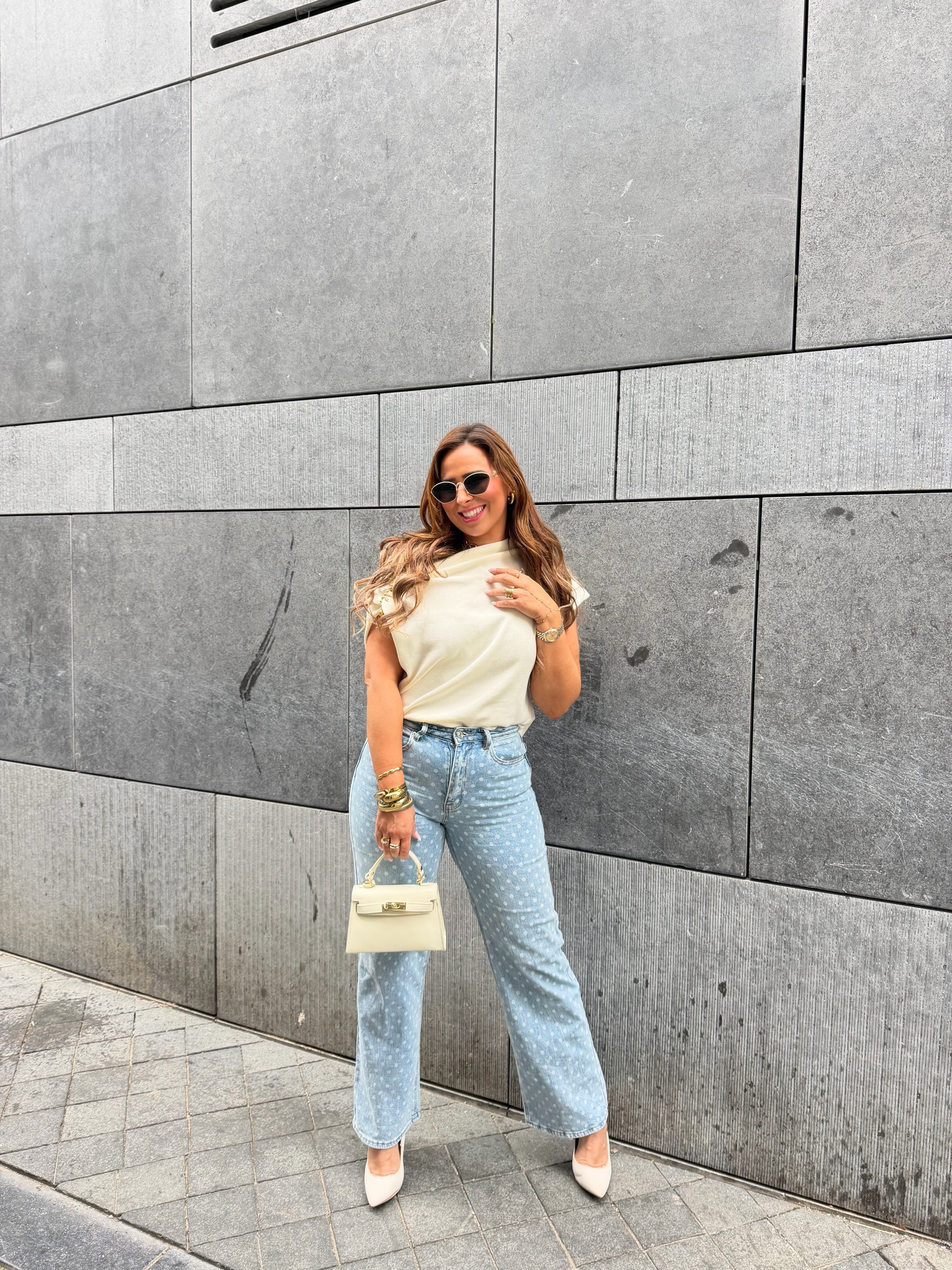 Dotted Blue Jeans