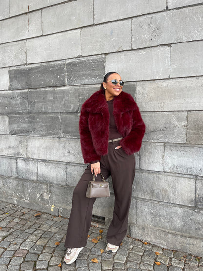 Magical Faux Fur Burgundy