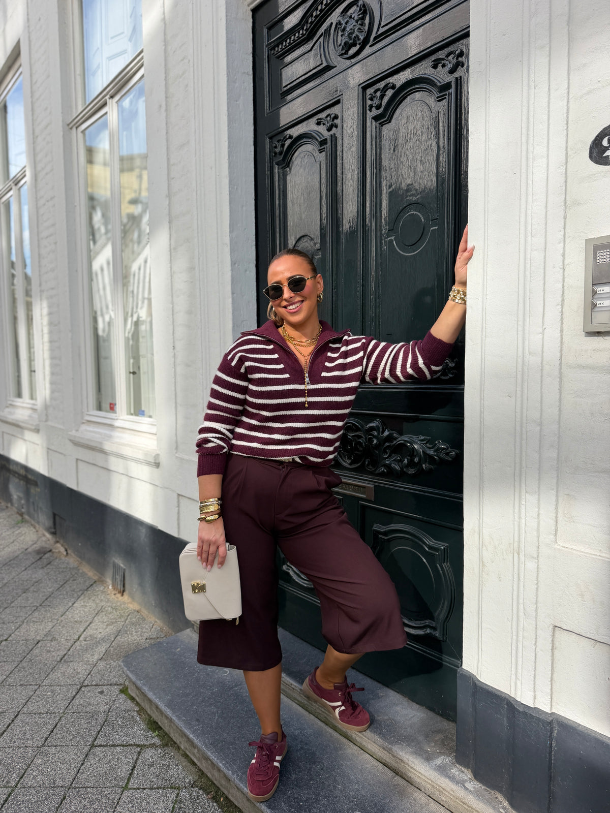Emma Stripe Burgundy