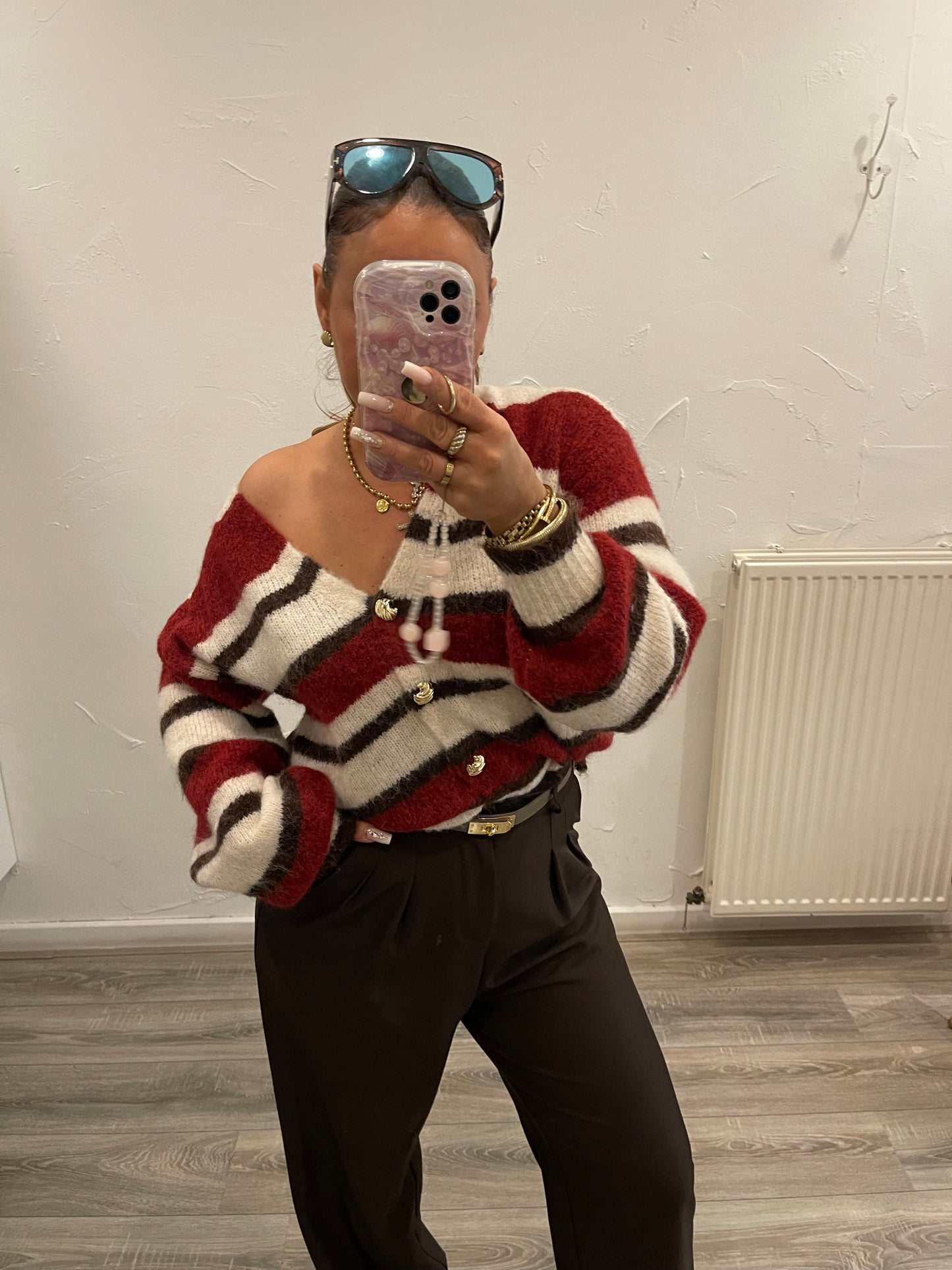 She Is All Around Wine Red