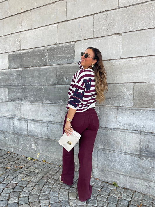 Burgundy Queen Jeans