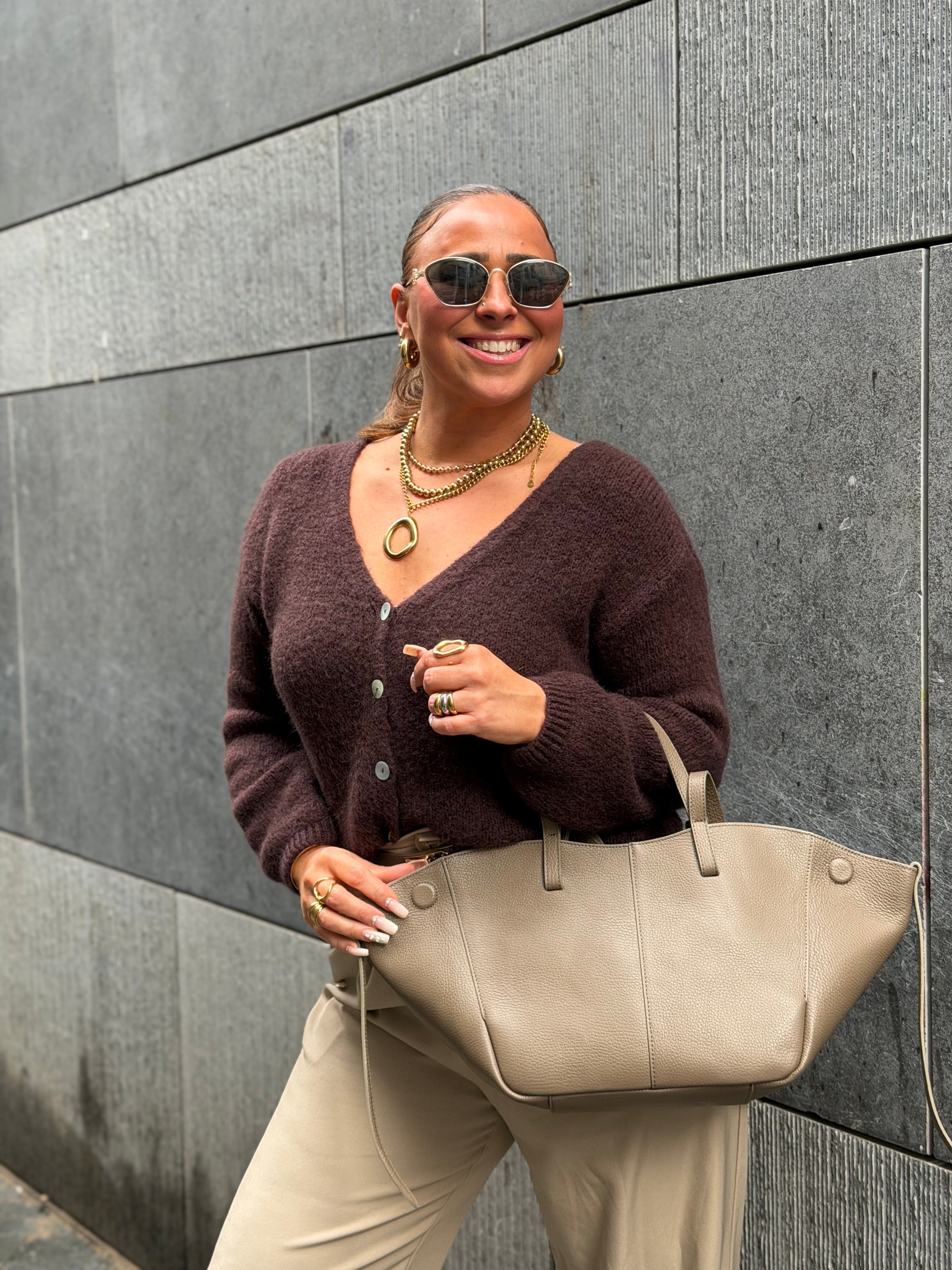 Love The Vibes Cardigan Brown