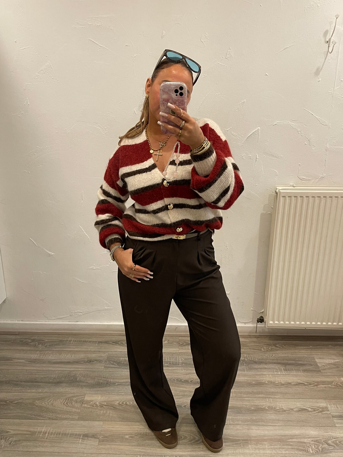 She Is All Around Wine Red