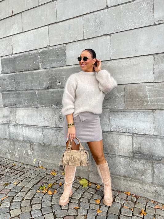 My Precious Fall Skirt Taupe
