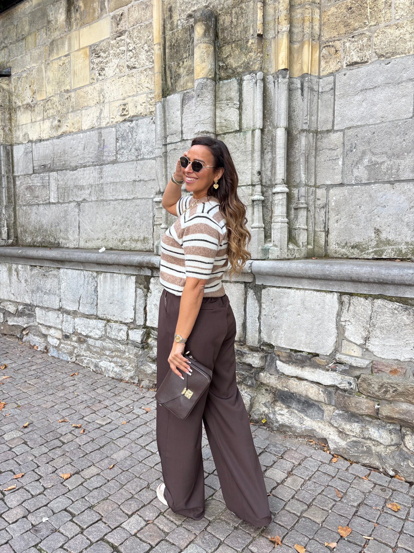 Stripes In Brown Short