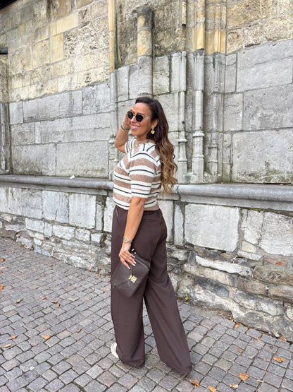Stripes In Brown Short