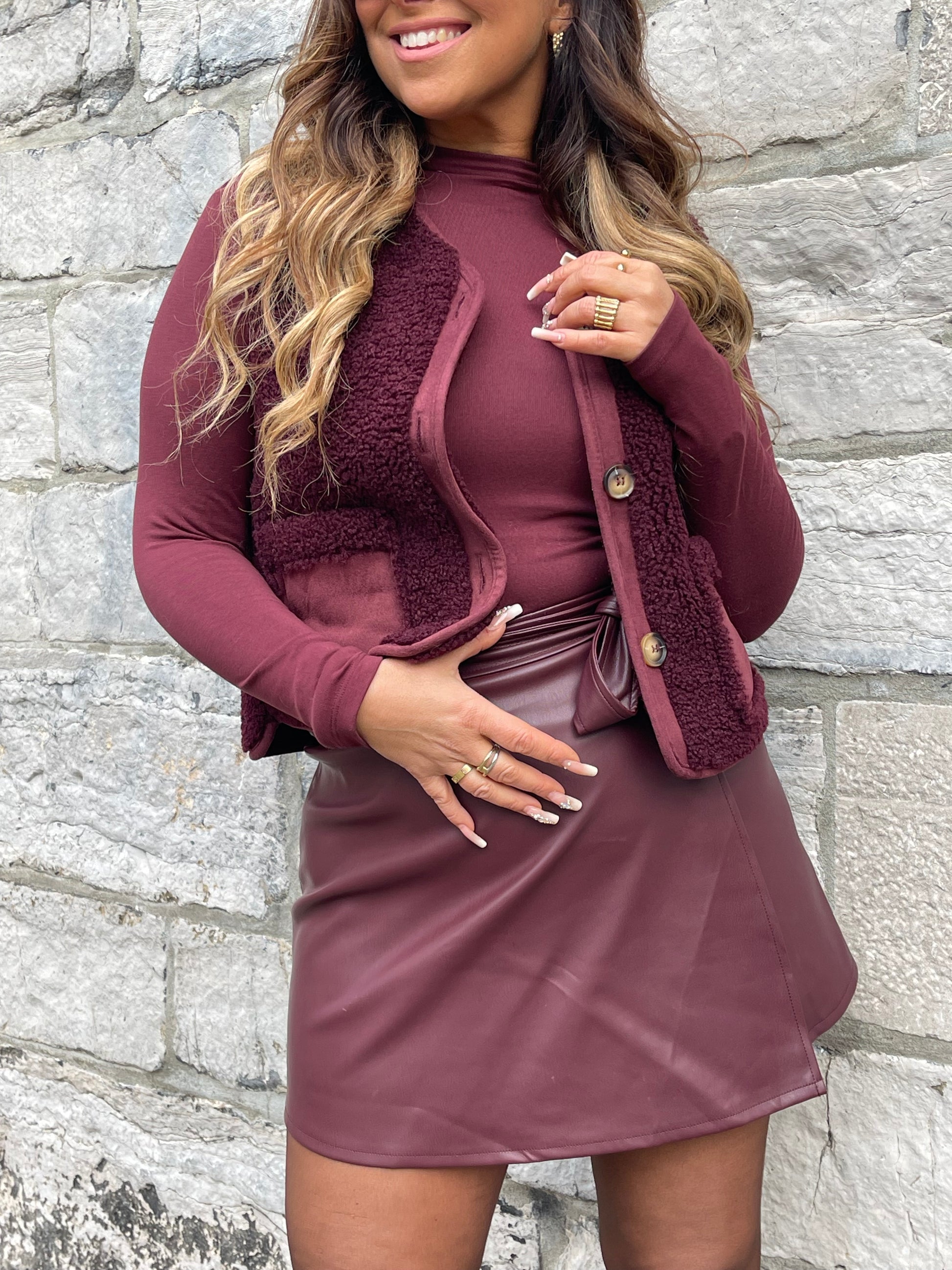 Mood Skirt Burgundy - MyBajka