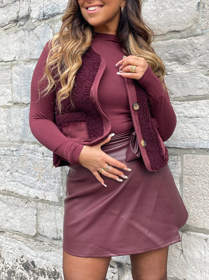 Mood Skirt Burgundy - MyBajka