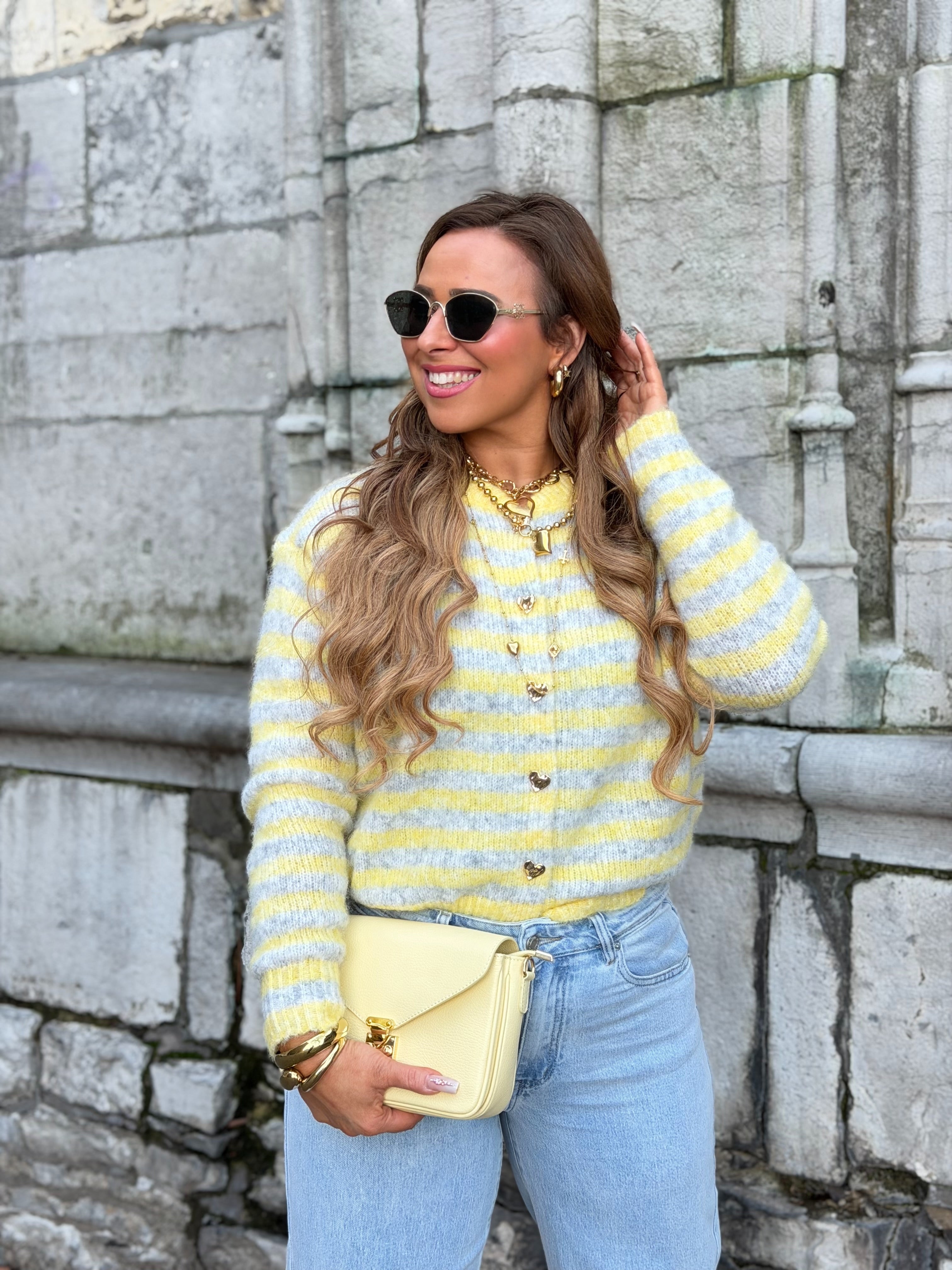 My Heart Stripe Butter Yellow