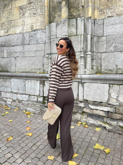 My Heart Stripes Brown