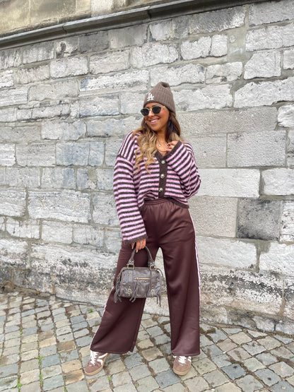 Pink Stripe Cardigan - MyBajka