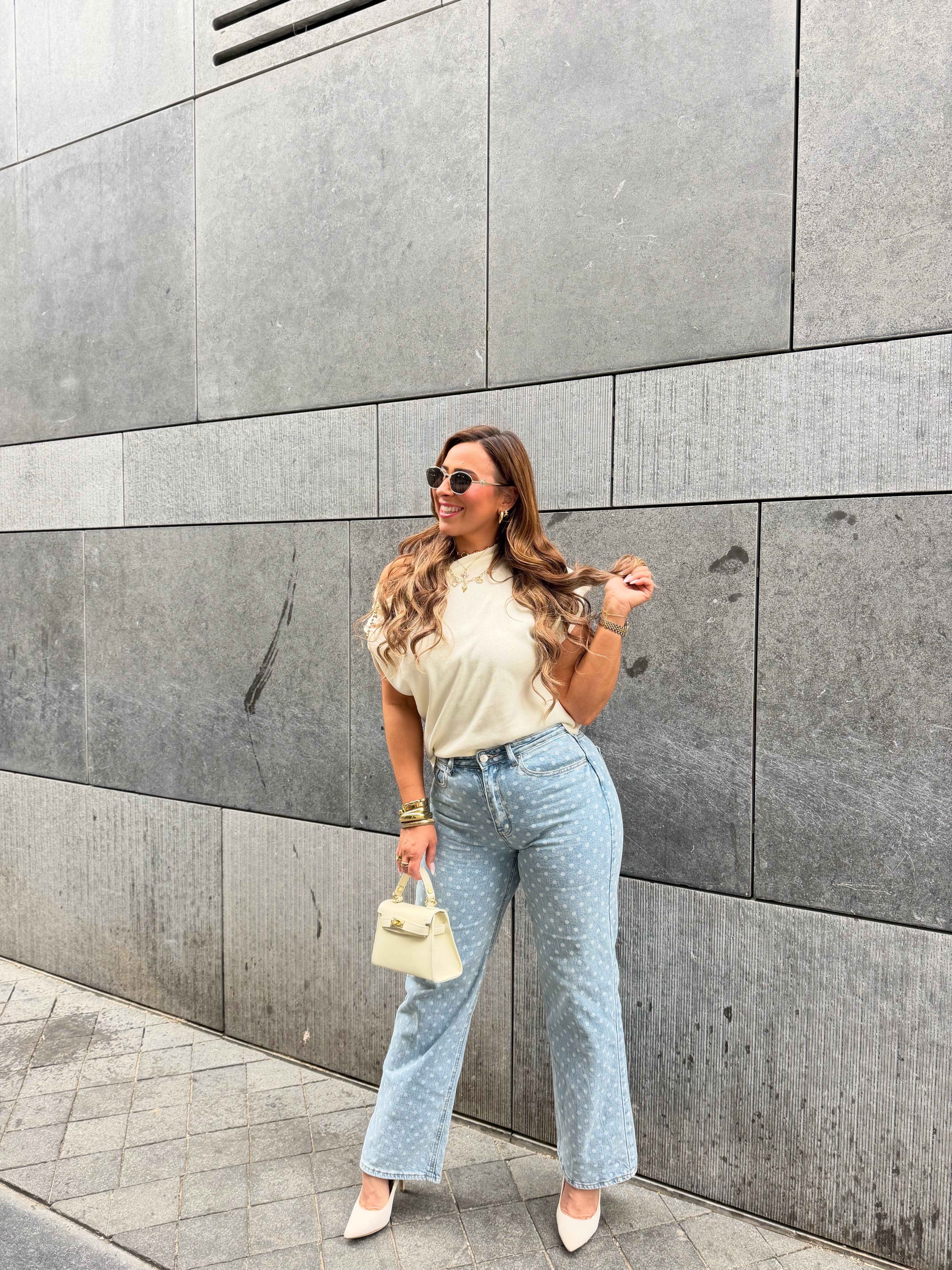 Dotted Blue Jeans