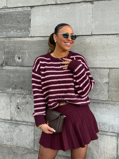 Cherrie Stripe Sweat
