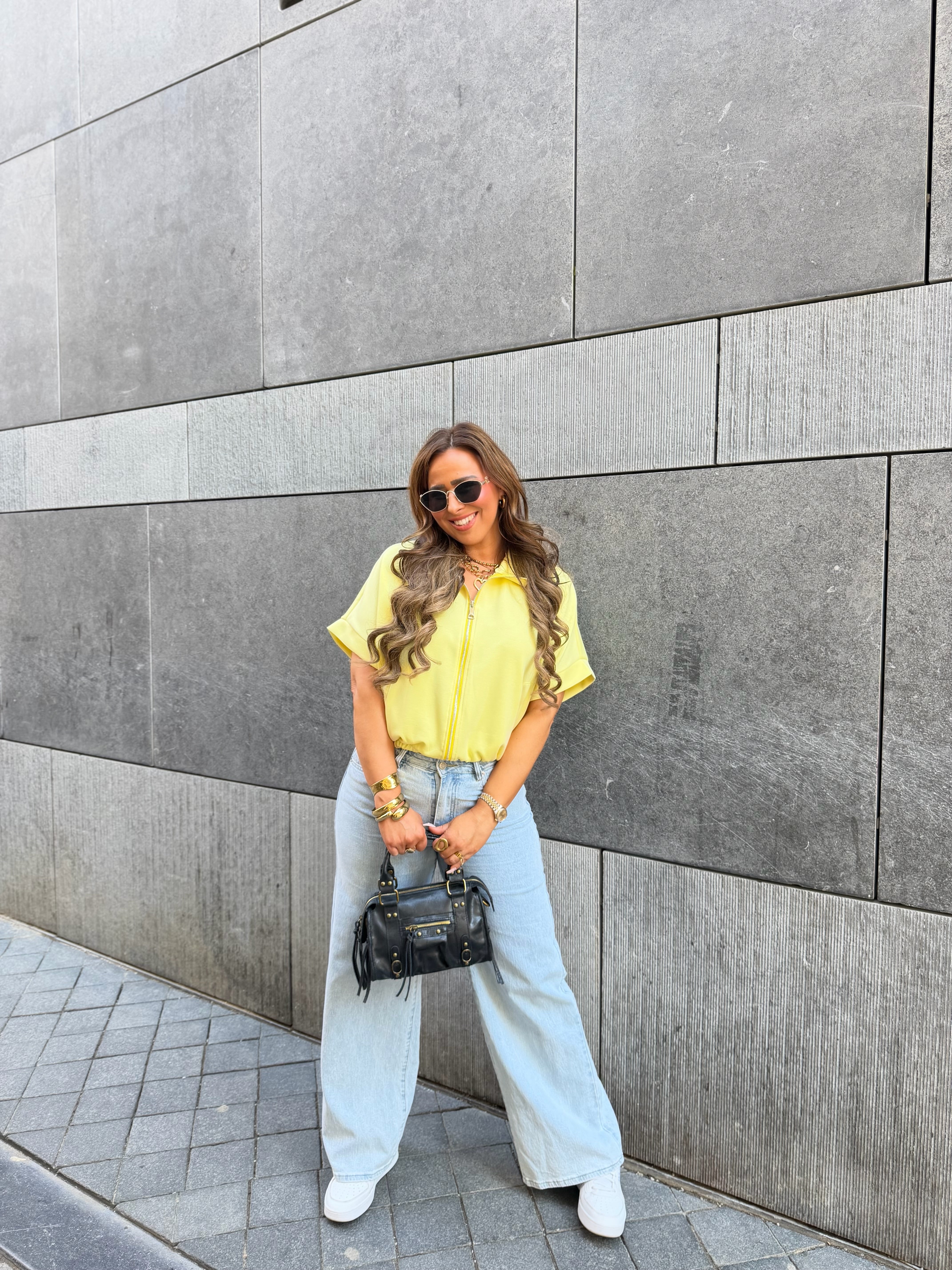 Casual Zipper Butter Yellow