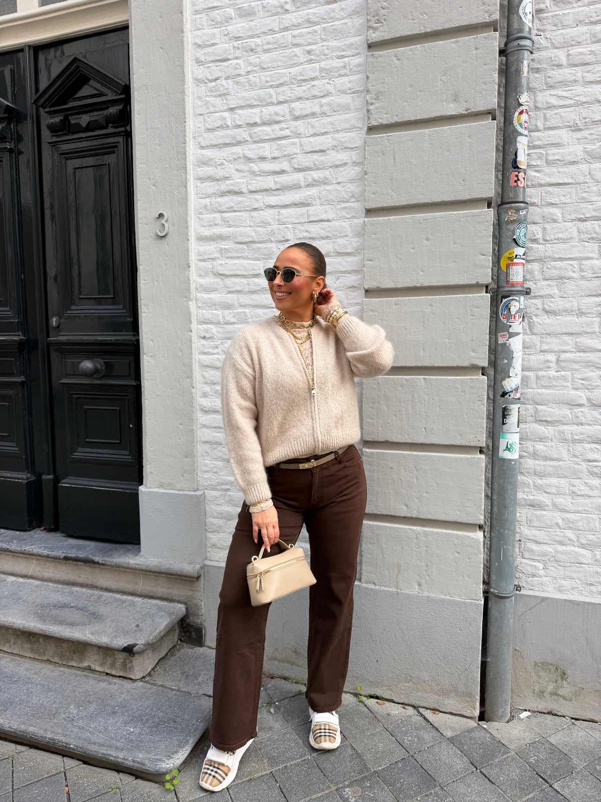 Cozy Way Zipper Beige