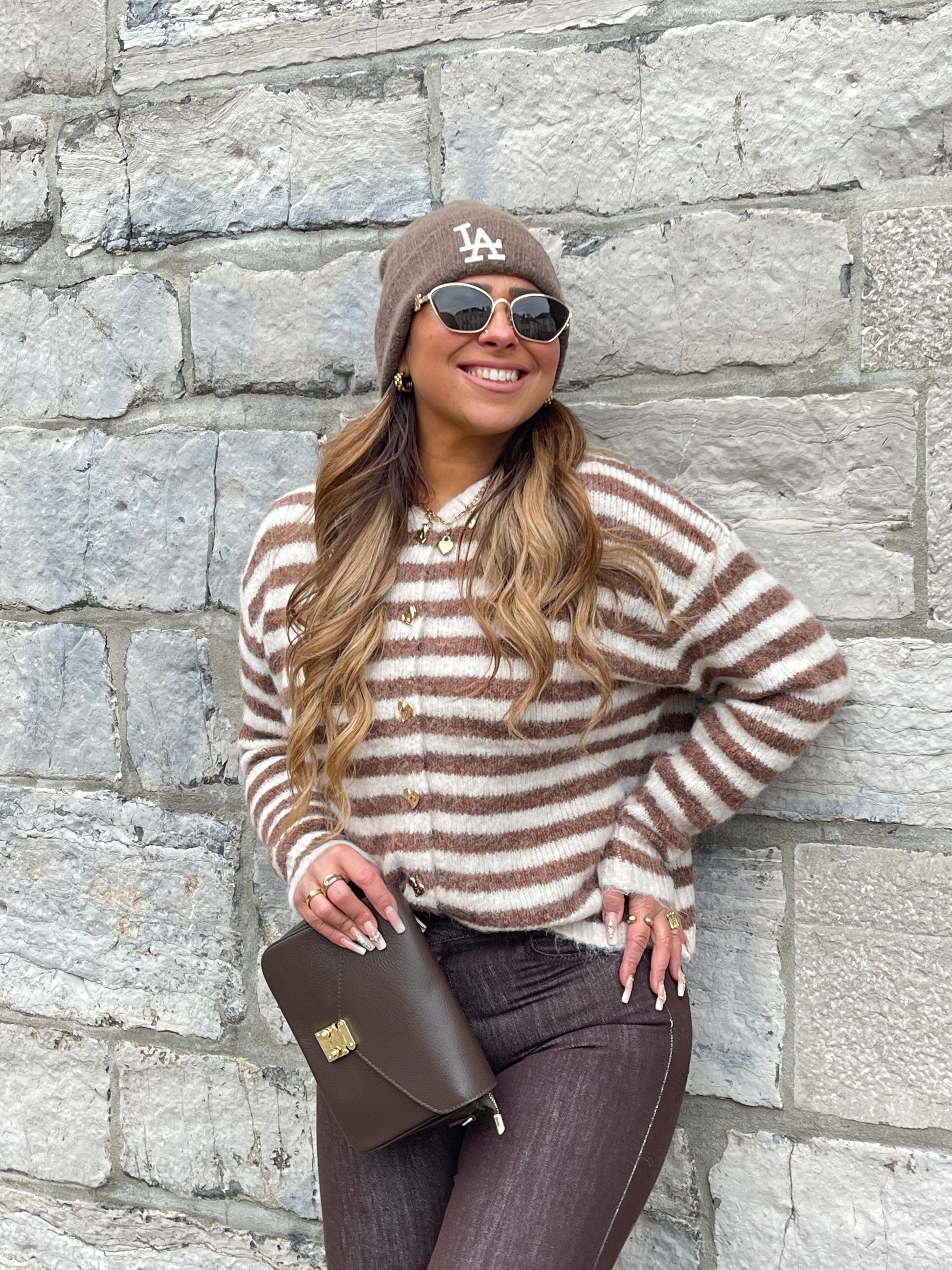 My Heart Stripe Beige - MyBajka