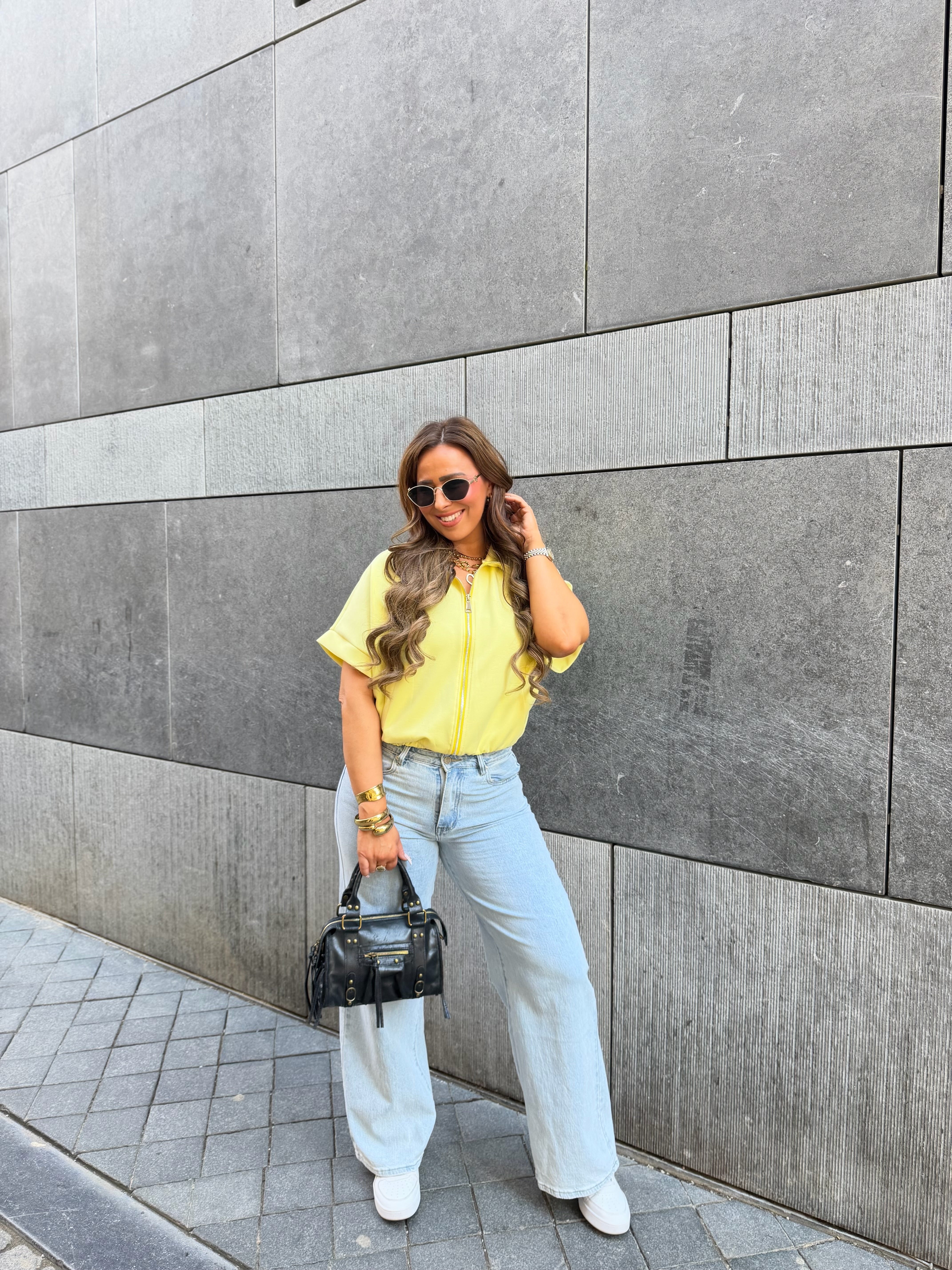 Casual Zipper Butter Yellow