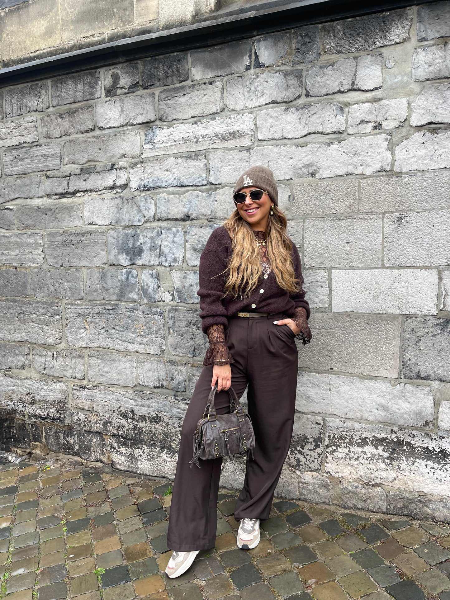 Love The Vibes Cardigan Brown - MyBajka