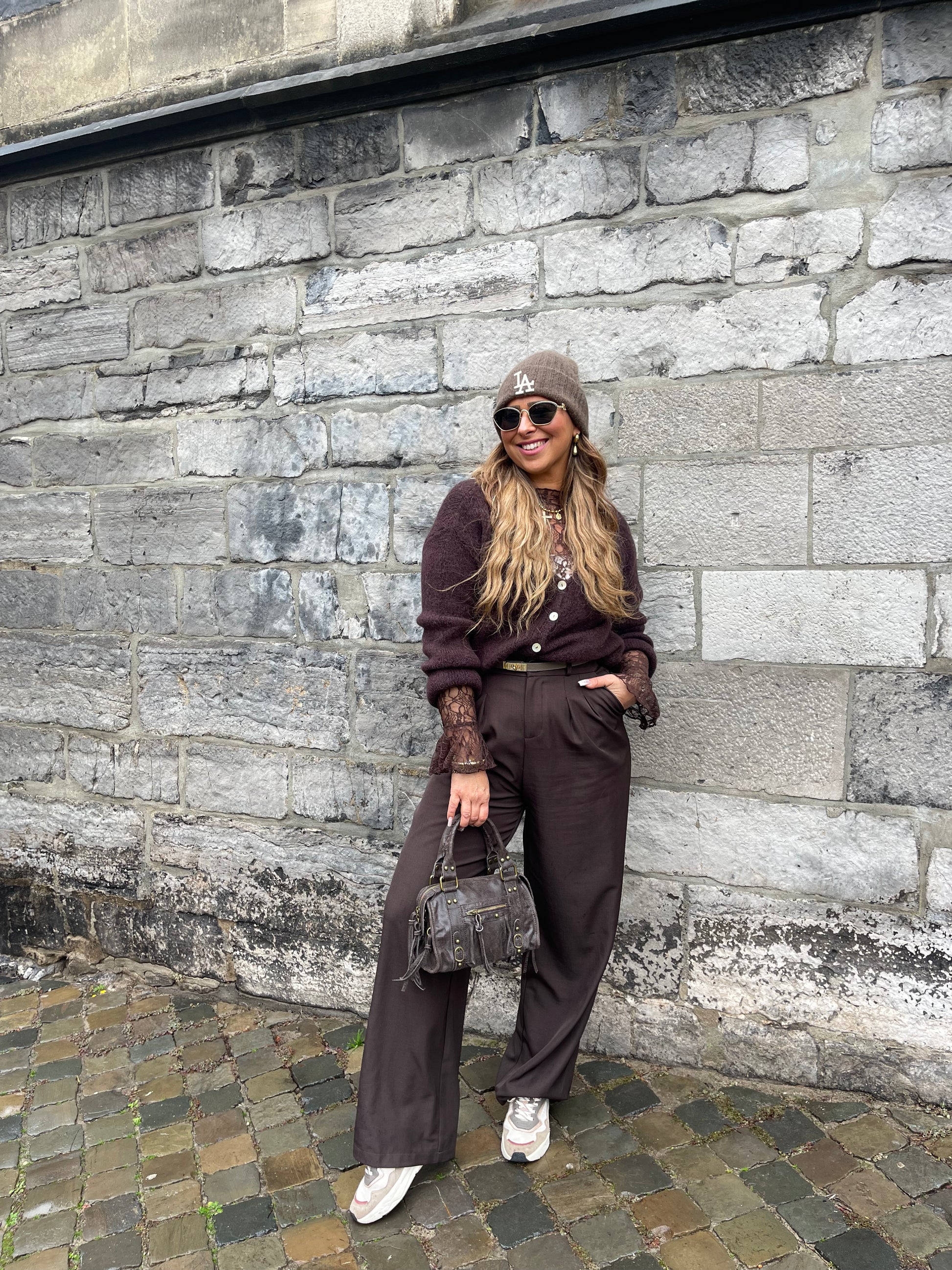 Love The Vibes Cardigan Brown - MyBajka