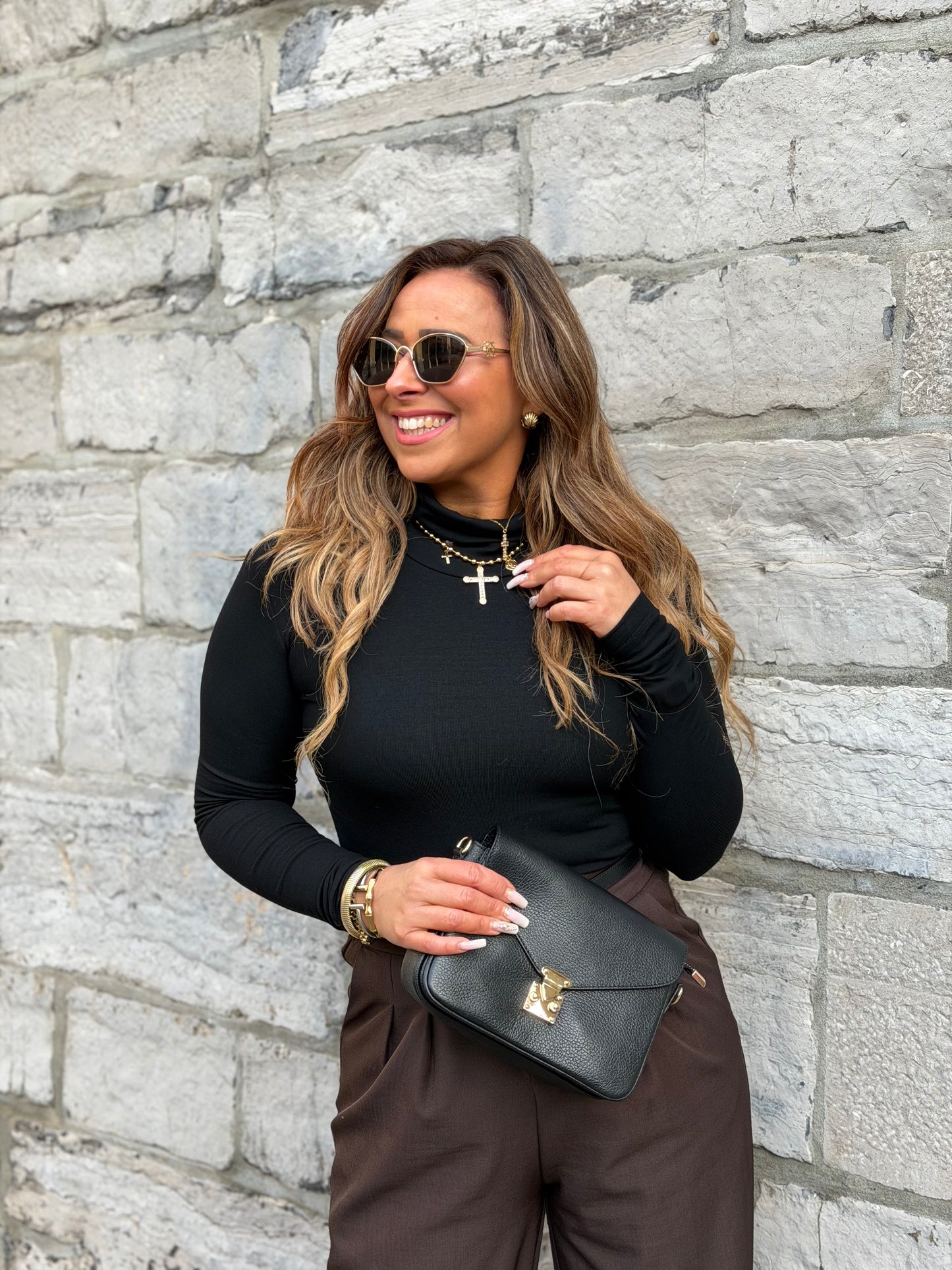 Basic Top High Neck Black