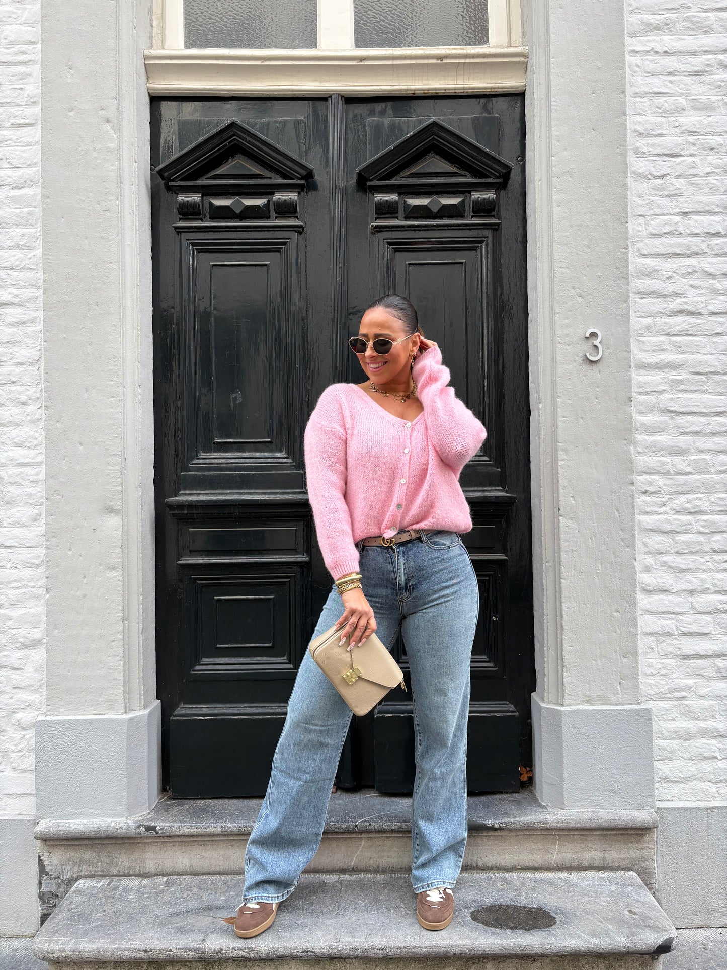 Love The Vibes Cardigan Bubble Pink