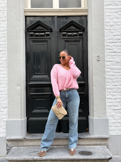 Love The Vibes Cardigan Bubble Pink