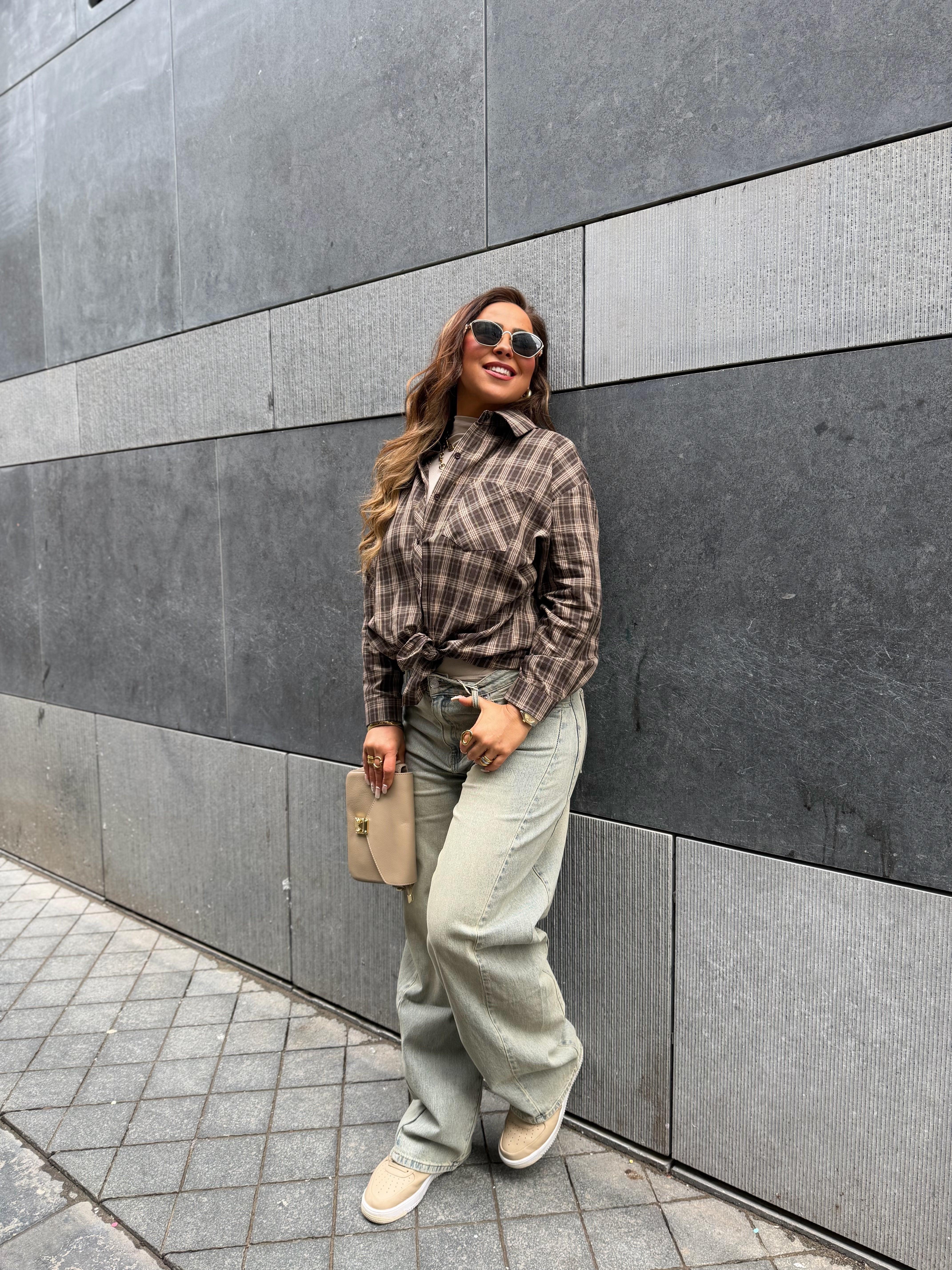 Wide Balloon Denim Wood Jeans