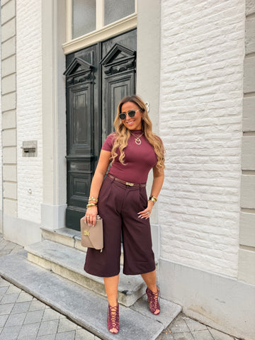 Basic Lover Burgundy Short