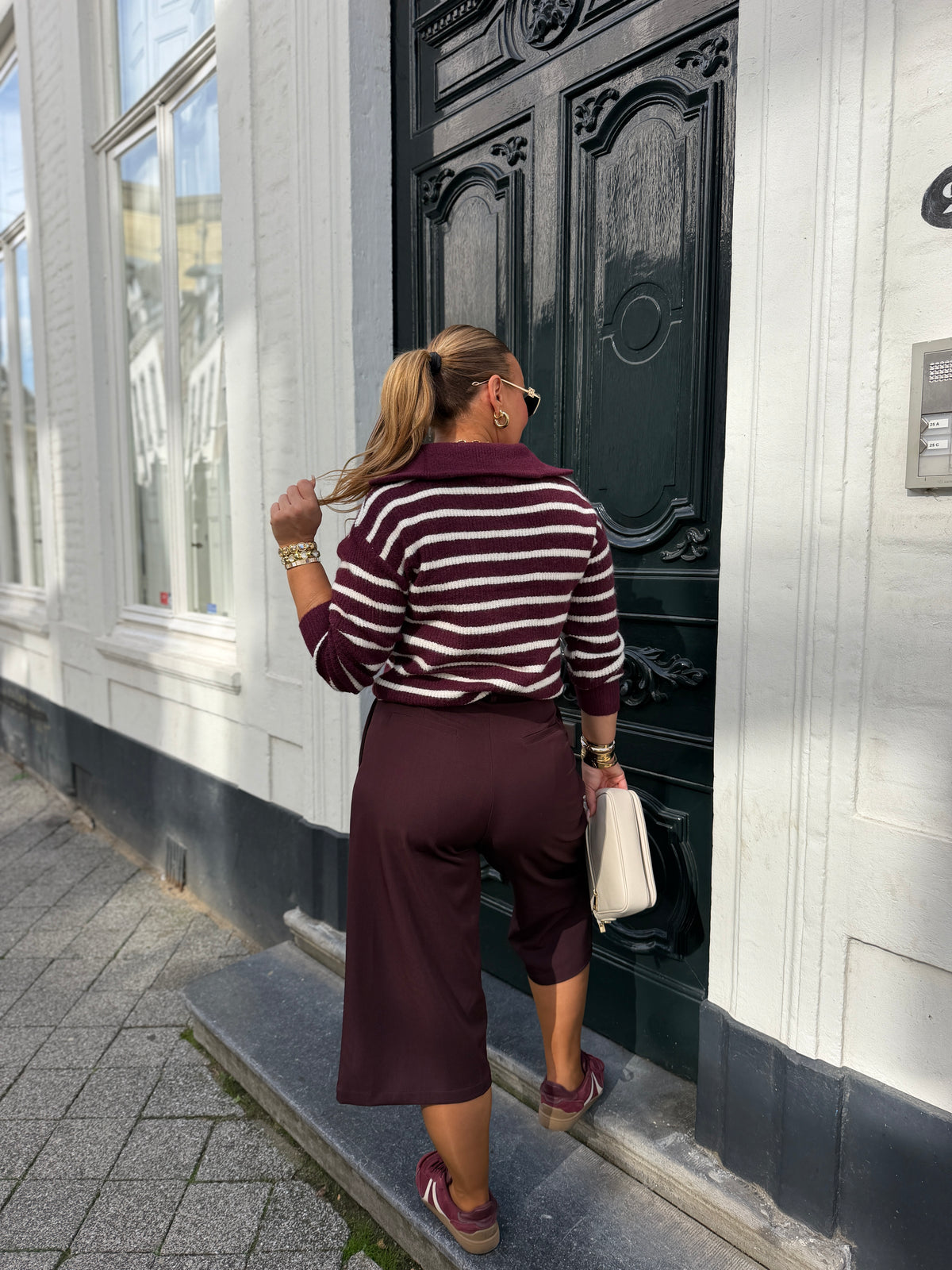 Emma Stripe Burgundy