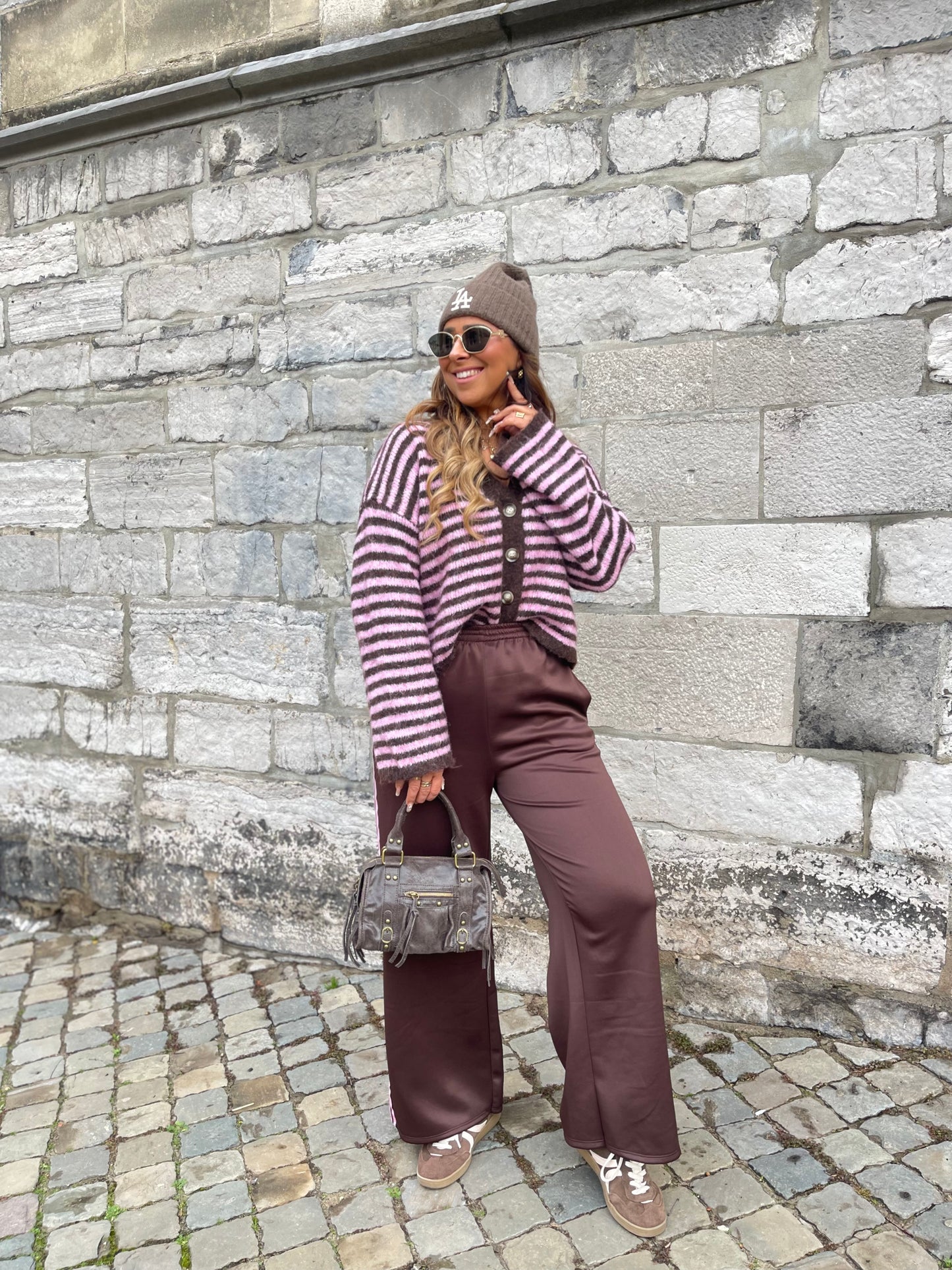 Pink Stripe Cardigan - MyBajka