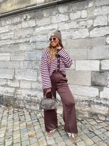 Pink Stripe Cardigan - MyBajka