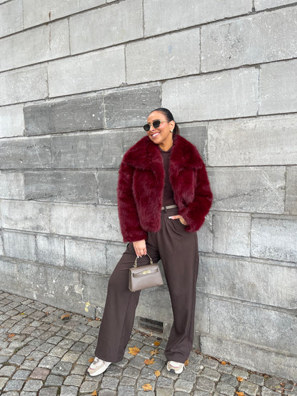 Magical Faux Fur Burgundy