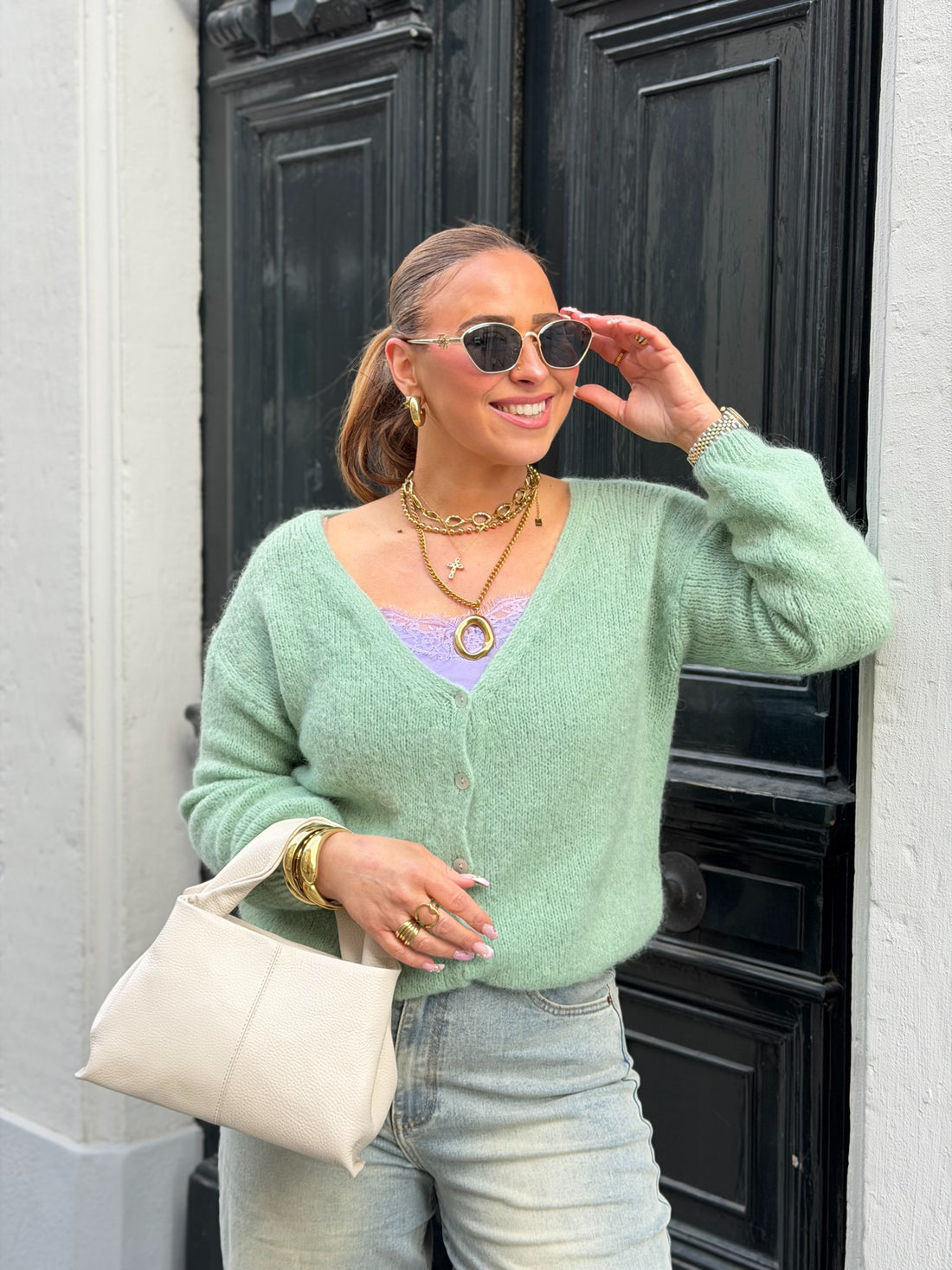 Love The Vibes Cardigan Mint