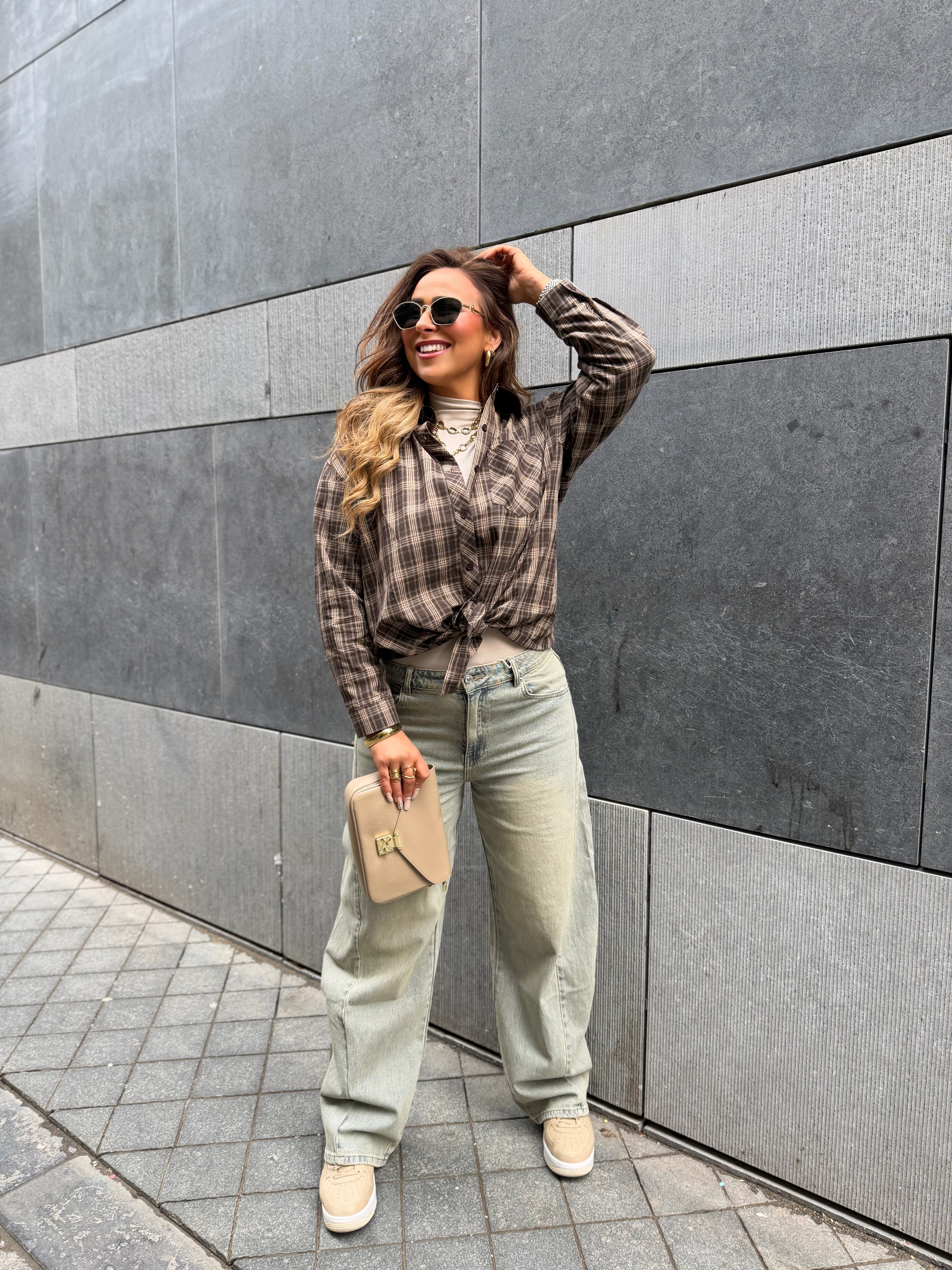 Wide Balloon Denim Wood Jeans